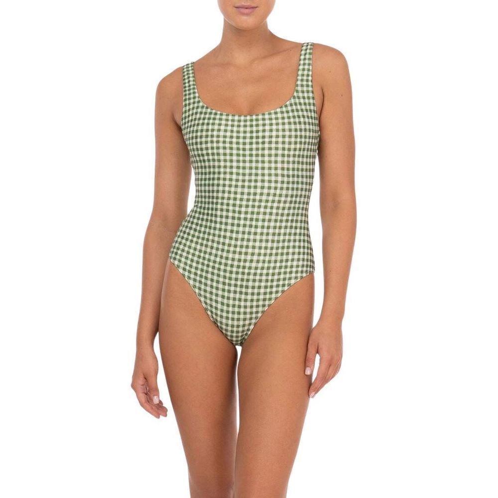 Peony 4 Forever One Piece Swimsuit Square Print Green in Picnic